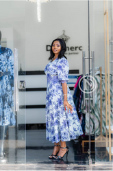 Beautiful blue floral dress